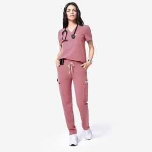 Figs XXS Yola Scrub Pants - Mauve